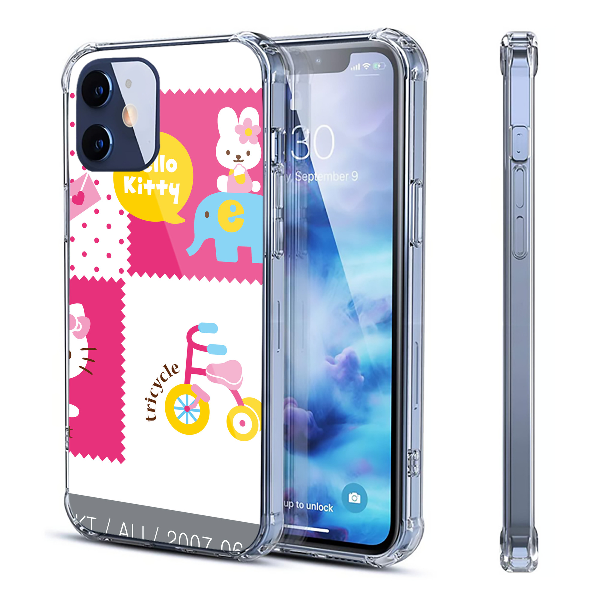 （画像用） Hello Kitty ハローキティ 【iPhone 12シリーズ対応】透明スマホケース（クリアソフトケース）